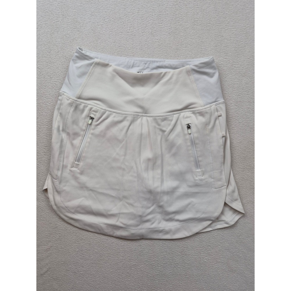Athleta Fairway Golf Skort 16 White Womens Size XS Zipper Pockets Activewear